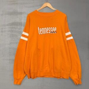 Vintage Red Oak Tennessee Volunteers Sweatshirt Orange Striped Sleeve XXL